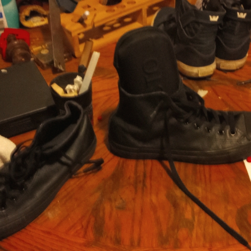 Mens Leather Converse Allstars